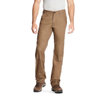 Ariat Work: Rebar M4 Low Rise DuraStretch Canvas Utility Boot Cut Pantalones Hombre - Kaki (COVMA582